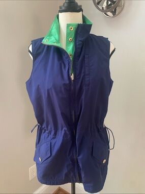 Lauren Ralph Lauren utility vest size medium reversible preppy sail drawstring